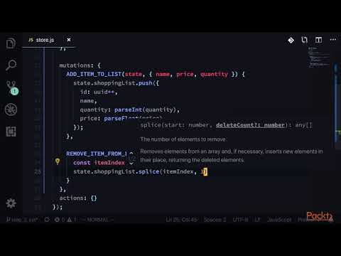 Hands On Vuex for Vue js Applications Creating the State and Mutations | packtpub com