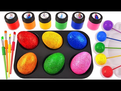 Satisfying Video l How to make Rainbow Lollipop Candy and Glossy Balls into Playdoh Cutting ASMR #57