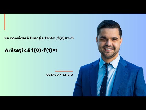 Se consideră funcția f:ℝ→ℝ, f(x)=x−5. Arătați că f(0)-f(1)=1.