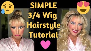 3/4 Wig Tutorial - Half Wig How-To Style &amp; Wear