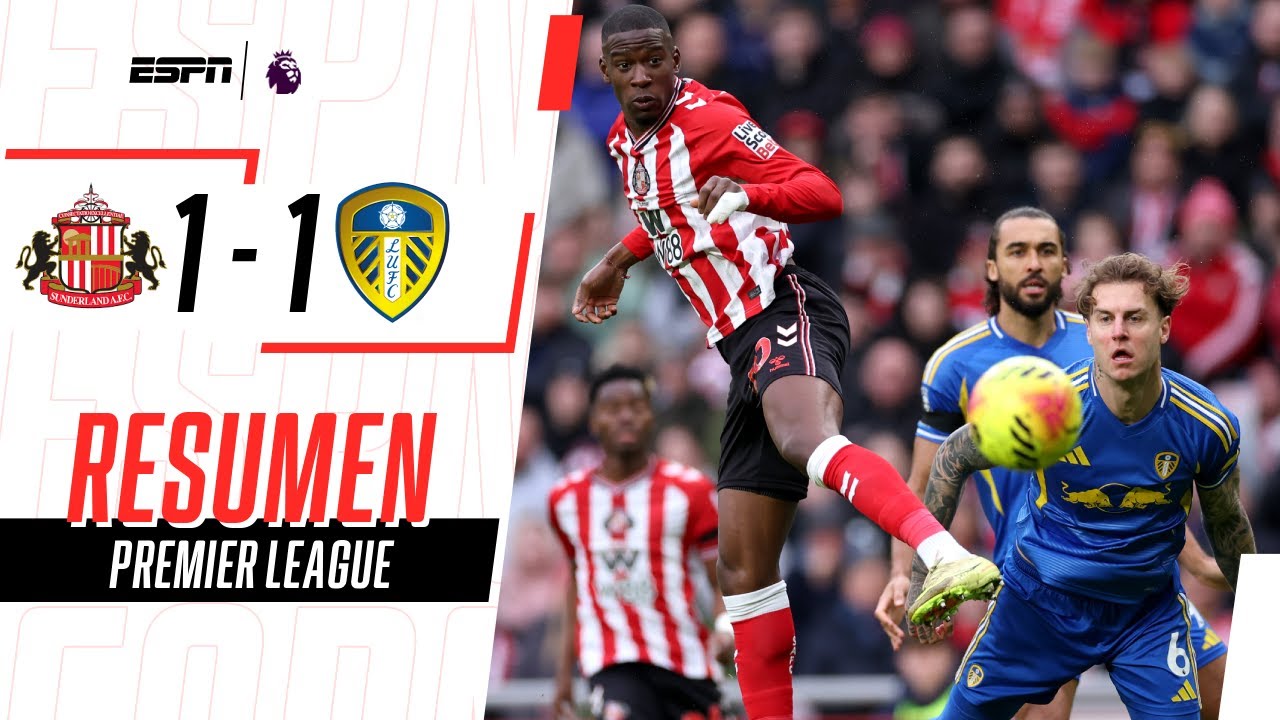 AL SUNDERLAND SE LO EMPATARON PERO CERRÓ UN BUEN SEMESTRE | Sunderland 1-1 Leeds | RESUMEN