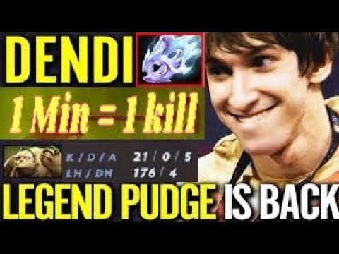 DENDI MID PUDGE IS BACK - 1Min = 1Kill - God Butcher of Dota 2 | Full Game 2022