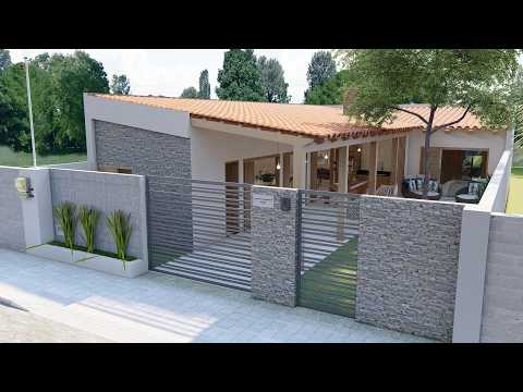 173c | Casa em "L" | SIMPLES E ECONÔMICA | 3 Quartos