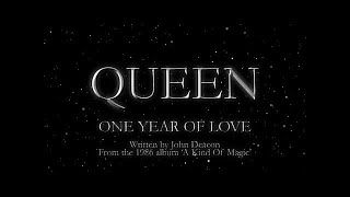 Video thumbnail of "Queen - One Year Of Love (Official Lyric Video)"