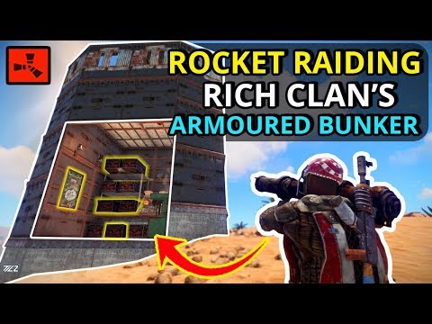 End Game Raiding Two RICH Clan's Armoured BUNKER Base Loot Rooms! - RUST Survival