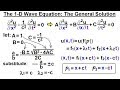 Math: Partial Differential Eqn. - Ch.1: Introduction (28 of 42) 1-D Wave Equation