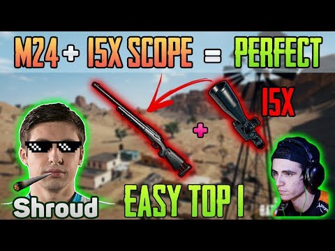 BEST COMBO M24 + 15x Scope - Shroud & Just9n win DUO FPP [TEST SERVER] - PUBG HIGHLIGTS TOP 1 #98
