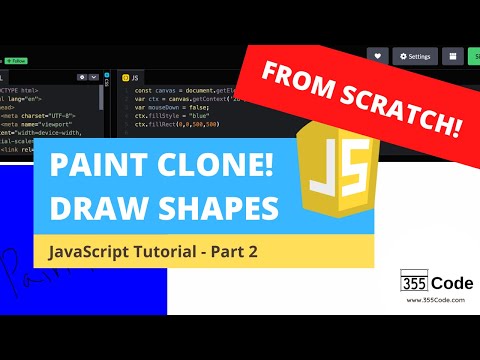 Paint Clone With Javascript Part 2 Javascript Tutorial Draw Shapes