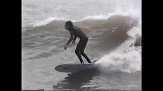 preview picture of video 'Surfing in the Surfside Channel, Surfside Beach Texas 12/20/97'