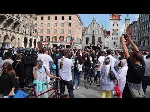 Demos @ Tag 50 der Corona Beschränkungen in München (09.05.2020, Samstag)