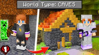 Download lagu I Survived Minecraft HARDCORE In A CAVE ONLY World! mp3