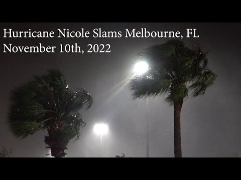 🌀 Hurricane Nicole Landfall In Melbourne, FL November 10th, 2022