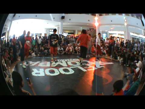 9 Floor Combat 2009 Bboy 3 vs 3 Battle - Day 1 Top Gang  vs Famous Crew Team 2