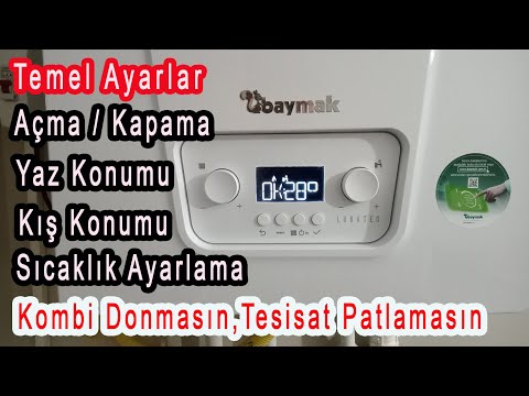 Baymak LUNATEC Temel Ayarları, (Tam Yoğuşmalı Kombi)