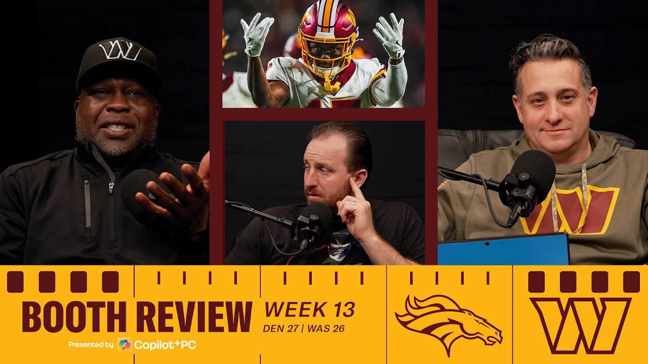 NFL Week 13 Recap: Commanders fall to Broncos in OT 27-26 | Booth Review | Washington Commanders