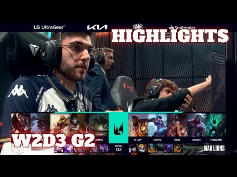 BDS vs MAD - Highlights | Week 2 Day 3 LEC Winter 2023 | Team BDS vs Mad Lions W2D3