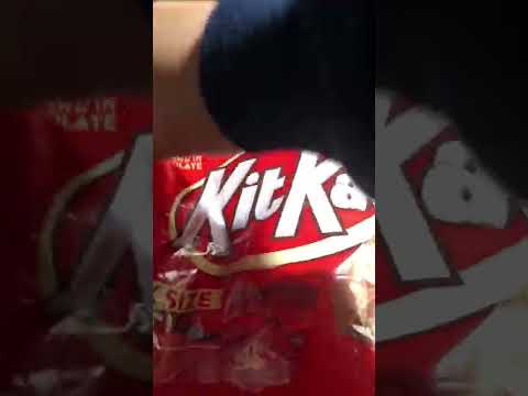 Opening Kitkat Chocolate Bag | ASMR | #shorts #asmr #chocolate