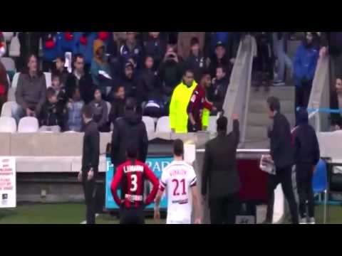Jordan Amavi Goes PARKOUR in Lyon Stadium Lyon vs Nice 23.03.2015