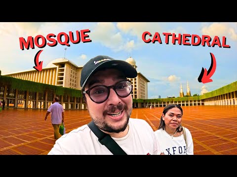 Exploring Istiqlal Mosque & Santa Maria Cathedral in Jakarta, Indonesia 🇮🇩
