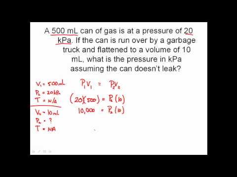Solving Combined Gas Law Problems - Charles' Law, Boyle's Law, Lussac's Law