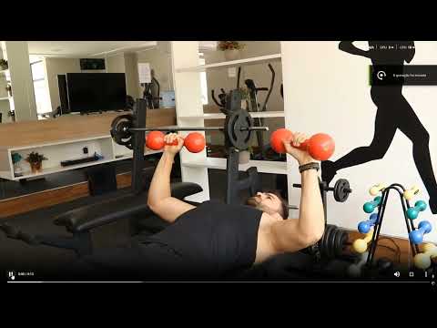 SUPINO RETO COM HALTERES #supino