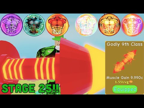 Stage 20-25 + Godly 9th Class! (2200 hours) | ROBLOX Lifting Simulator
