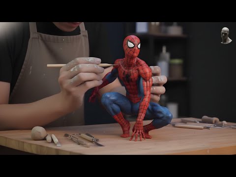 Sculpting SYMBIOTE SPIDER-MAN |Marvel's Spider-Man 2 [PS5] | Realistic Clay Sculpture Timelapse 