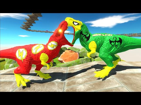 IRON FIST T REX DEATH FALL - Animal Revolt Battle Simulator