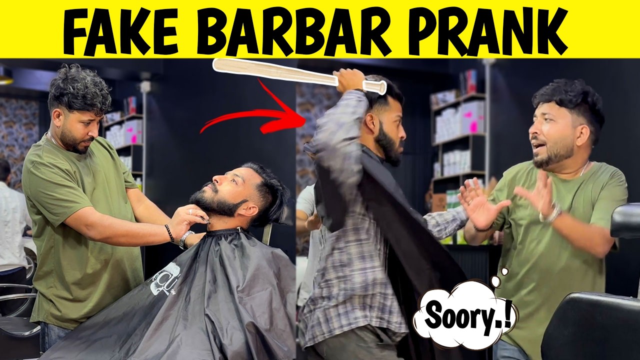Fake Barber Prank😂 | Noob Barber Gone Wrong😂 || by Sharik Shah & Iqbal Malik