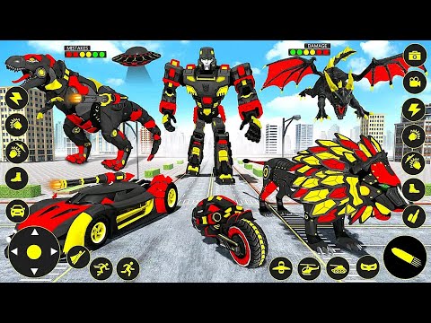 Multi Robot Transforming Games 2023: Blue Lion Tank Car Robot Hero Part3 - Android iOS Gameplay