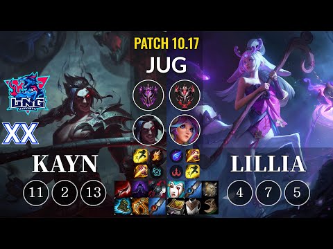 LNG Xx Kayn vs Lillia Jungle - KR Patch 10.17