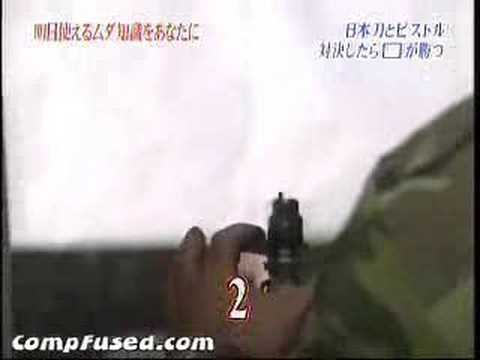 katana vs 9mm pistol