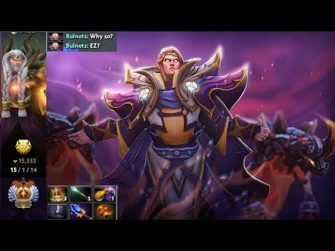 invoker playing wex quas build against the broodmother