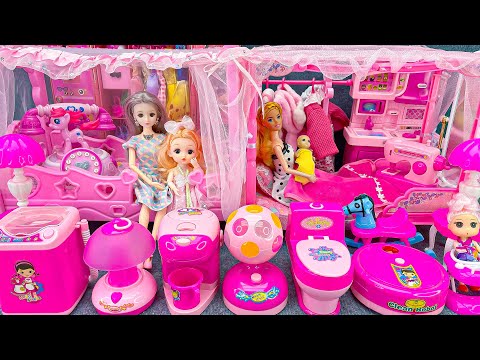 19 Minutes Satisfying with Unboxing Barbie Princess Pink Kitchen,Rock Bed Play Set Review Toys｜ASMR