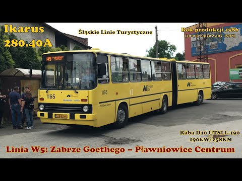 Ikarus 280.40A, Śląskie Linie Turystyczne, linia W5: Zabrze Goethego – Pławniowice Centrum, 13.07.25