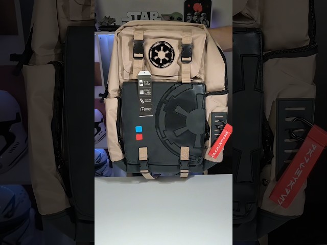 Vídeo relacionado con Mochila Star Wars negra estilo Darth Vader con diseño del Imperio Galáctico | Backpack resistente con compartimentos para laptop y uso diario
