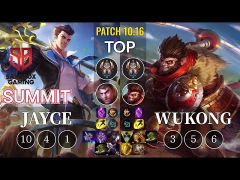 SB Summit Jayce vs Wukong Top - KR Patch 10.16