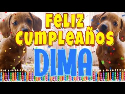 ¡Feliz cumpleaños Dima! (Perros hablando gracioso) ¡Muchas felicidades Dima!