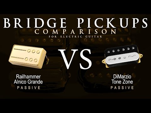 Railhammer ALNICO GRANDE vs DiMarzio TONE ZONE - Bridge Guitar Pickup Comparison Tone Demo