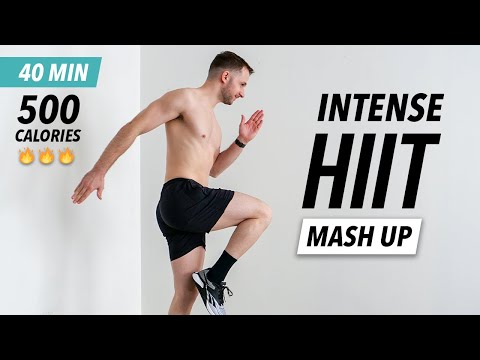 40 MIN Intense All Standing HIIT | Fat Burning HIIT | 500 Calories | No Repeat | No Equipment
