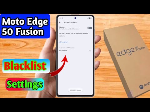 how to delete blacklist number in moto edge 50 fusion | moto edge 50 fusion blacklist setting