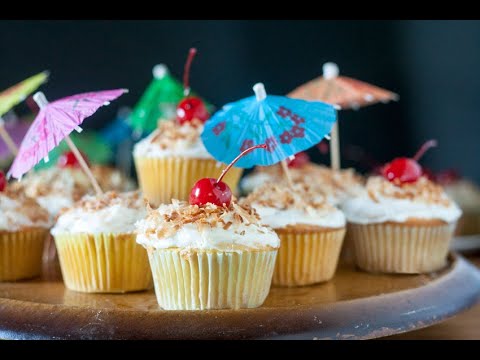 How to Make Boozy Pina Colada Cupcakes