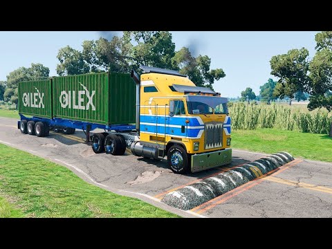 Cars and Truck vs Speed Bumps SPECIAL #120 | BeamNG Drive | TrucksVs