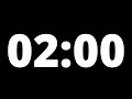 2 Minute Countdown Timer With Alarm (Black Background, No Music, No Sound)
