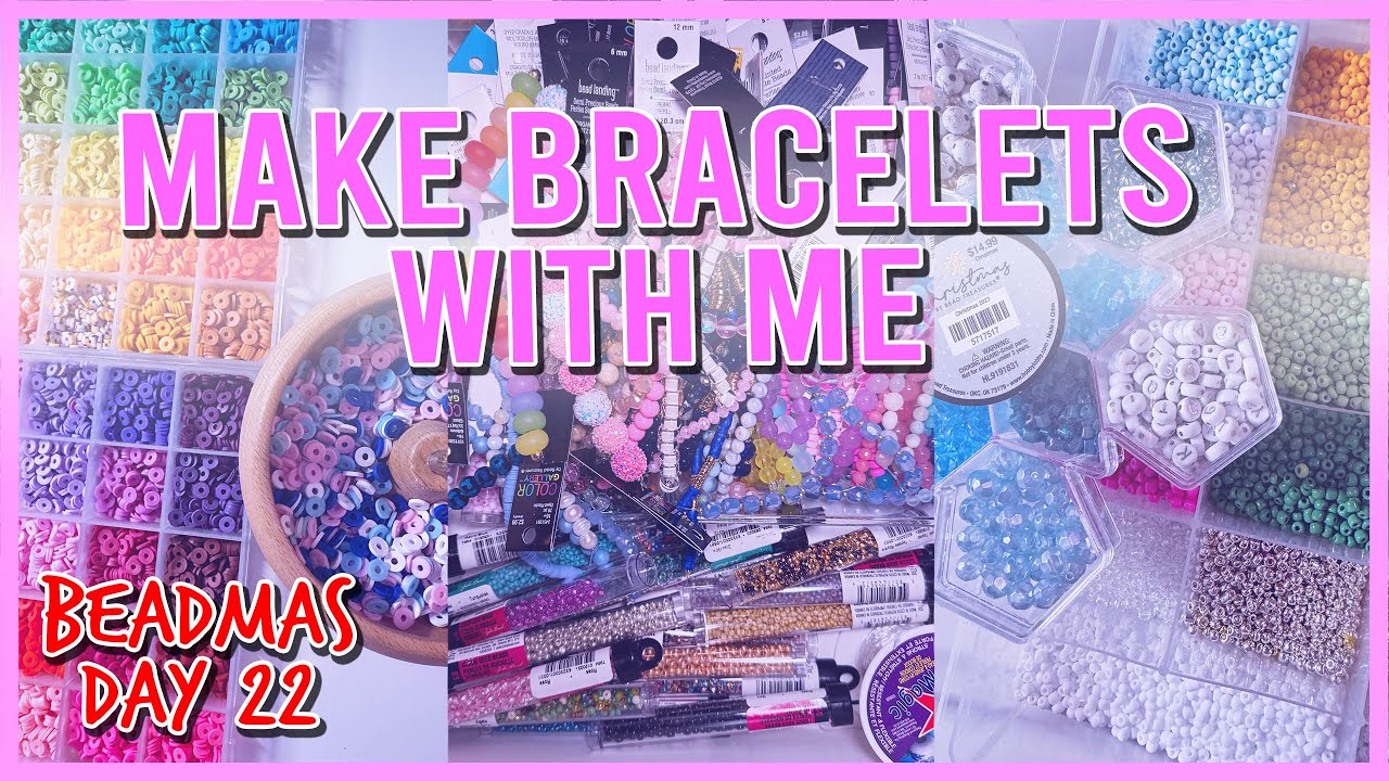 MAKE BRACELETS WITH ME ✨ asmr & real time✨ #BEADMAS