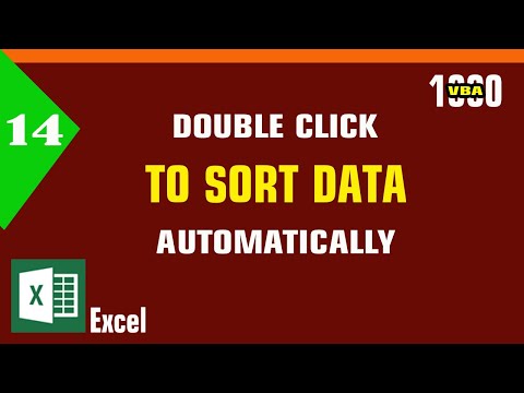#14- Double Click to Sort data using by Excel VBA code | Excel VBA code | MsOffice Learning