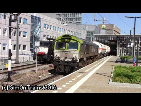 CapTrain EMD Class 66, 6601 (Class 266, 266 001) passing Eindhoven & Breda (16th August 2016)