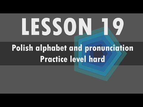 Lesson 19 – Polish alphabet and pronunciation – Practice level hard