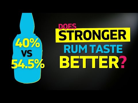 O RUM mais forte tem um sabor melhor?