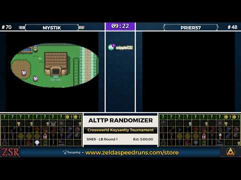 ALttPR Crossworld Keysanity Tournament: LB Round 1 - Mystik vs. prieR57